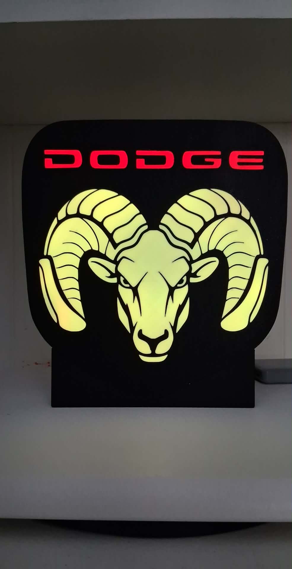 Dodge Ram LED light box – custom 3D printed – Lit Layer Creations